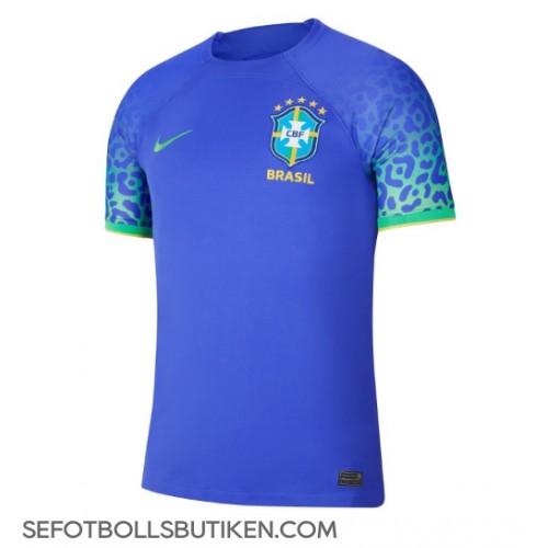 Brasilien Replika Borta matchkläder VM 2022 Korta ärmar